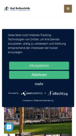 Vorschau der mobilen Webseite www.bad-rothenfelde.de, Bad Rothenfelde