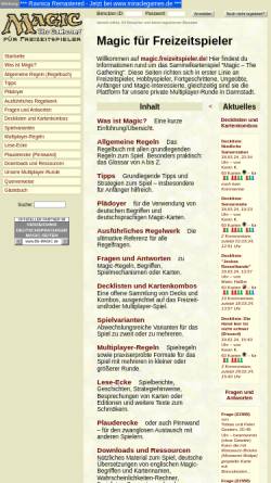 Vorschau der mobilen Webseite magic.freizeitspieler.de, Magic für Freizeitspieler