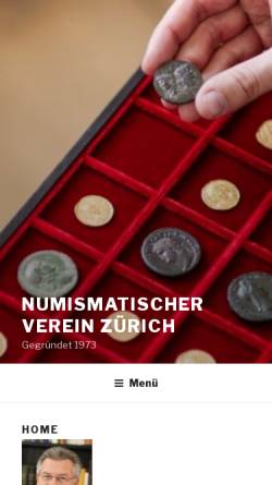 Vorschau der mobilen Webseite www.nvz-ch.org, Numismatischer Verein Zürich
