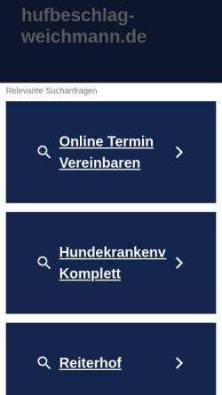 Vorschau der mobilen Webseite www.hufbeschlag-weichmann.de, Hufbeschlag Weichmann