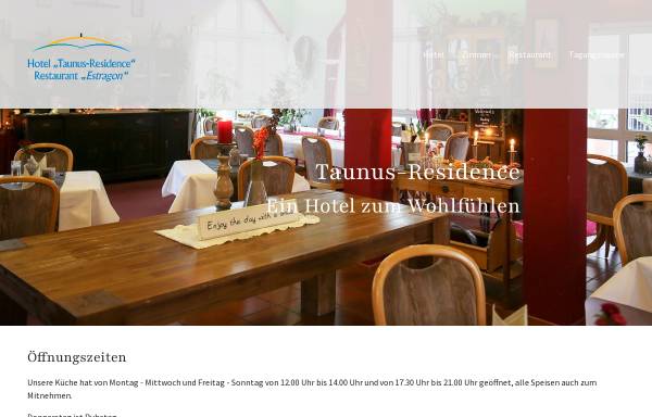Vorschau von taunus-residence.de, Hotel Taunus Residence / Restaurant Estragon