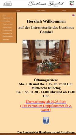 Vorschau der mobilen Webseite www.gasthaus-gombel.de, Gasthaus Gombel