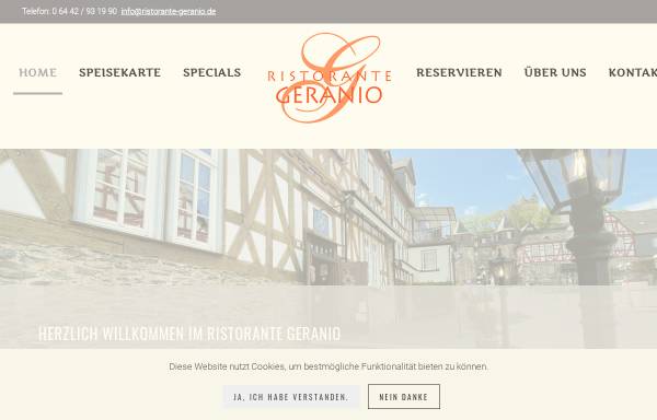 Vorschau von www.ristorante-geranio.de, Ristorante Geranio
