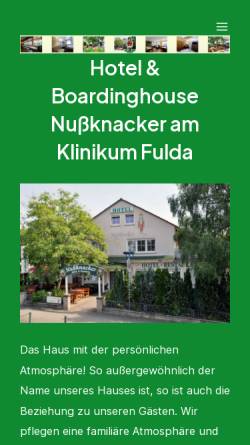 Vorschau der mobilen Webseite www.hotel-nussknacker.de, Hotel Nußknacker