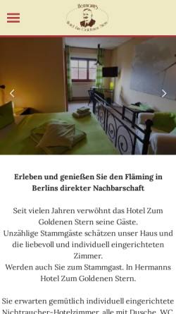 Vorschau der mobilen Webseite www.hotel-goldener-stern.de, Hotel-Restaurant Zum Goldenen Stern
