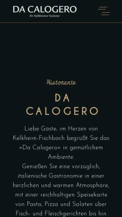 Vorschau der mobilen Webseite www.ristorante-calogero.de, Ristorante Pizzeria Da Calogero