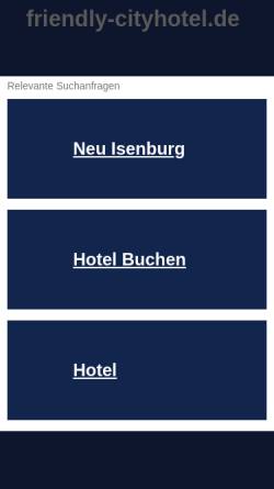 Vorschau der mobilen Webseite www.friendly-cityhotel.de, Friendly Cityhotel
