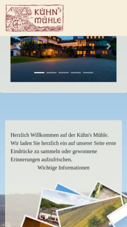 Vorschau der mobilen Webseite www.kuehns-muehle.de, Kühn's Mühle