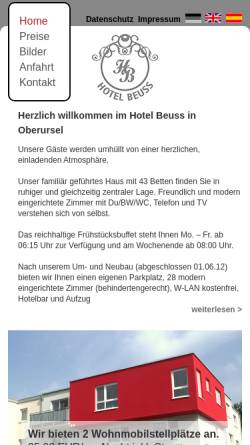 Vorschau der mobilen Webseite www.hotel-beuss.de, Hotel Beuss