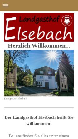Vorschau der mobilen Webseite landgasthof-zum-elsebach.de, Gasthaus und Pension Zum Elsebach