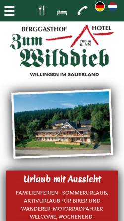 Vorschau der mobilen Webseite www.zumwilddieb.de, Zum Wilddieb
