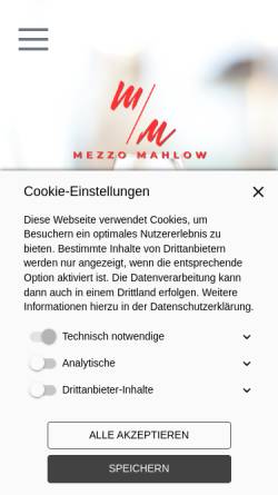 Vorschau der mobilen Webseite www.mezzo-mahlow.de, Mezzo