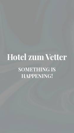 Vorschau der mobilen Webseite hotel-zum-vetter.de, Hotel zum Vetter