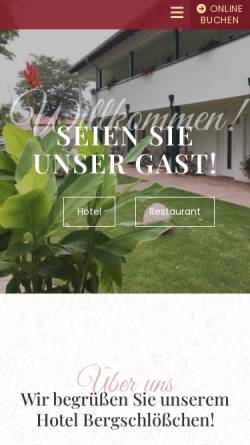 Vorschau der mobilen Webseite www.bergschloesschen-jueterbog.de, Hotel Bergschlösschen
