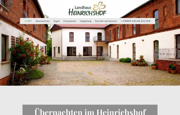 Vorschau von www.landhaus-heinrichshof.de, Landhaus Heinrichsdorf