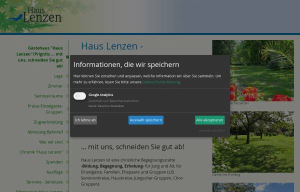 Vorschau von www.haus-lenzen.de, Haus Lenzen