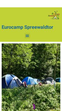 Vorschau der mobilen Webseite eurocamp-spreewaldtor.de, EuroCamp Spreewaldtor