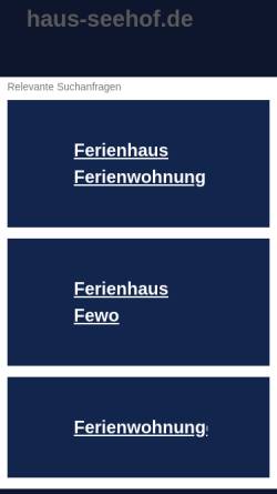 Vorschau der mobilen Webseite www.haus-seehof.de, Haus Seehof
