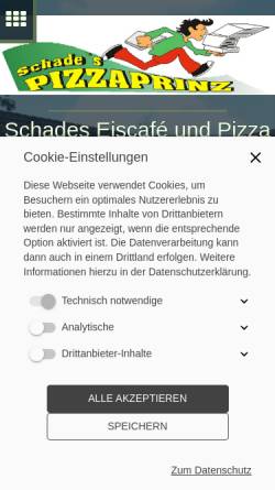 Vorschau der mobilen Webseite www.pizza-scha.de, Eiscafe Paradies