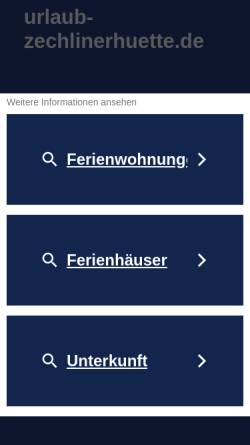 Vorschau der mobilen Webseite www.urlaub-zechlinerhuette.de, Urlaub in Zechlinerhütte