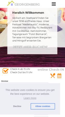 Vorschau der mobilen Webseite www.hotel-georgenberg.de, Hotel Georgenberg
