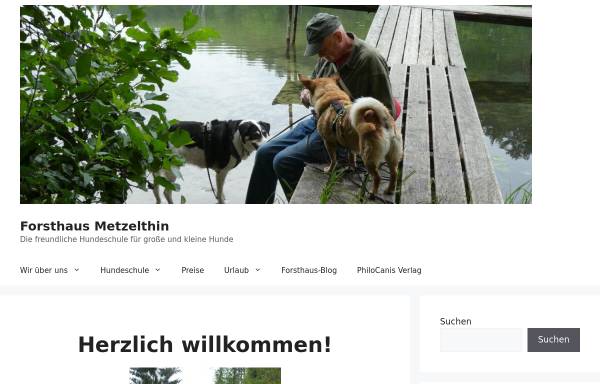 Vorschau von www.forsthaus-metzelthin.de, Forsthaus Metzelthin - Ferien mit dem Hund