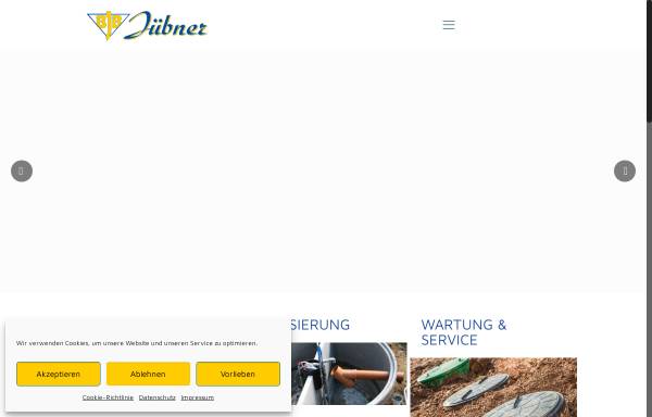 Vorschau von www.juebner.de, Jübner - Betonwerk - Kläranlagenbau
