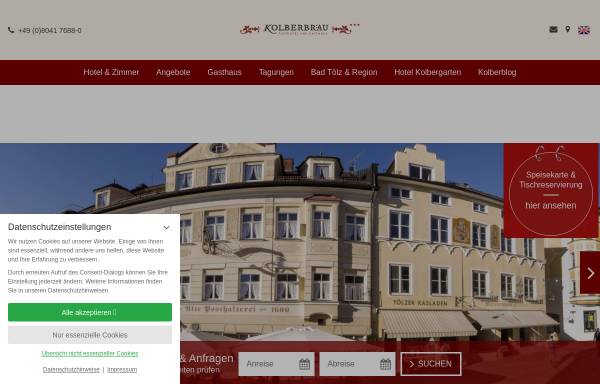 Vorschau von www.kolberbraeu.de, Posthotel Kolberbräu