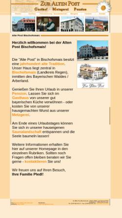 Vorschau der mobilen Webseite www.alte-post.com, Alte Post Bischofsmais