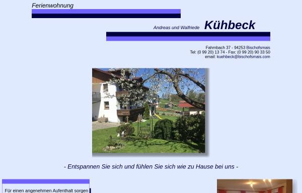 Ferienwohnung Kühbeck Fahrnbach