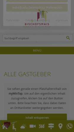 Vorschau der mobilen Webseite www.pensionchristl.com, Pension Christl