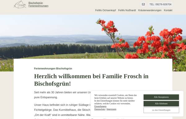 Vorschau von www.ferienwohnungen-frosch.de, Ferienwohnungen Frosch
