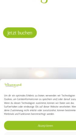 Vorschau der mobilen Webseite www.wiesengrund-bischofsgruen.de, Pension Cafe Wiesengrund