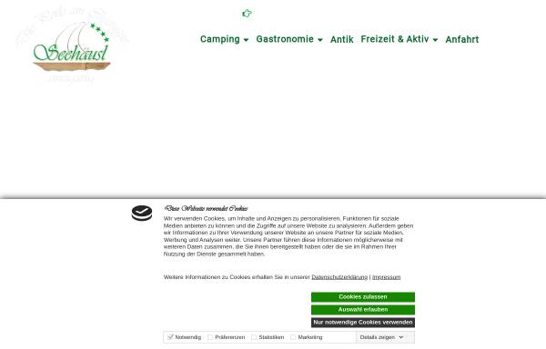 Vorschau von www.camping-seehaeusl.de, Gasthaus u. Camping Seehäusl am Chiemsee