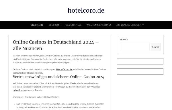 Vorschau von www.hotelcoro.de, Hotel Coro Garni