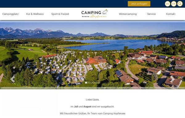 Vorschau von www.camping-hopfensee.de, Camping Hopfensee