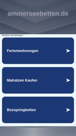 Vorschau der mobilen Webseite www.ammerseebetten.de, Ferienwohnung Völker