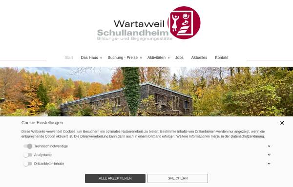 Vorschau von www.wartaweil.de, Schullandheim Wartaweil