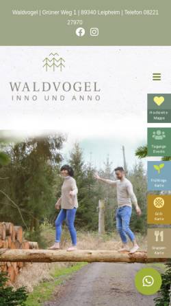 Vorschau der mobilen Webseite wald-vogel.de, Landgasthof Waldvogel