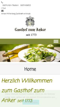 Vorschau der mobilen Webseite www.gasthof-anker-miltenberg.de, Gasthof Adler