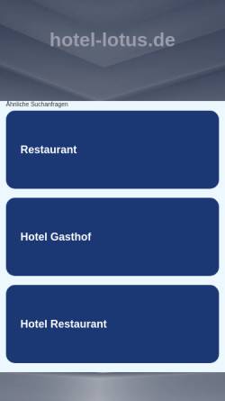 Vorschau der mobilen Webseite www.hotel-lotus.de, Lotus China-Restaurant Hotel