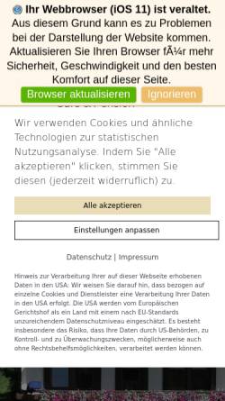 Vorschau der mobilen Webseite www.bachtelhaus.de, Cafe Pension Bachtelhaus
