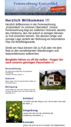 Vorschau der mobilen Webseite www.ferienwohnung-kratzerblick.de, Ferienwohnung Kratzerblick