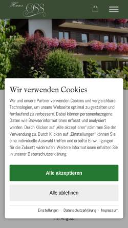 Vorschau der mobilen Webseite www.haus-oss.de, Ferienwohnungen Haus Oss