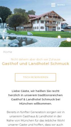 Vorschau der mobilen Webseite gasthof-schmuck.de, Gasthof Schmuck