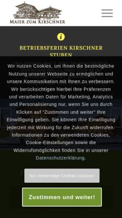 Vorschau der mobilen Webseite www.hotel-maier-kirschner.de, Hotel Maier zum Kirschner