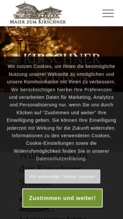 Vorschau der mobilen Webseite kirschner-stuben.de, Kirschner Stuben
