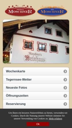 Vorschau der mobilen Webseite www.moschner.de, Weinhaus Moschner