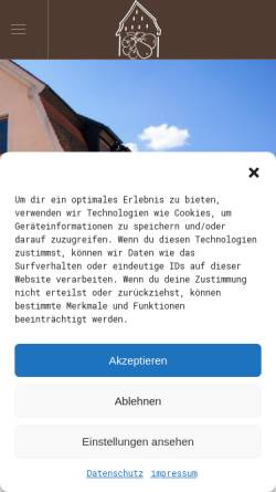 Vorschau der mobilen Webseite www.pension-schnapsbrenner.de, Pension – Weinstube Zum Schnapsbrenner