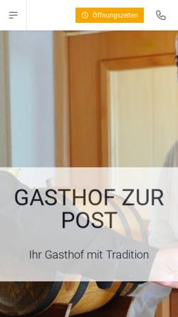 Vorschau der mobilen Webseite www.gasthof-post-vohenstrauss.de, Gasthof zur Post